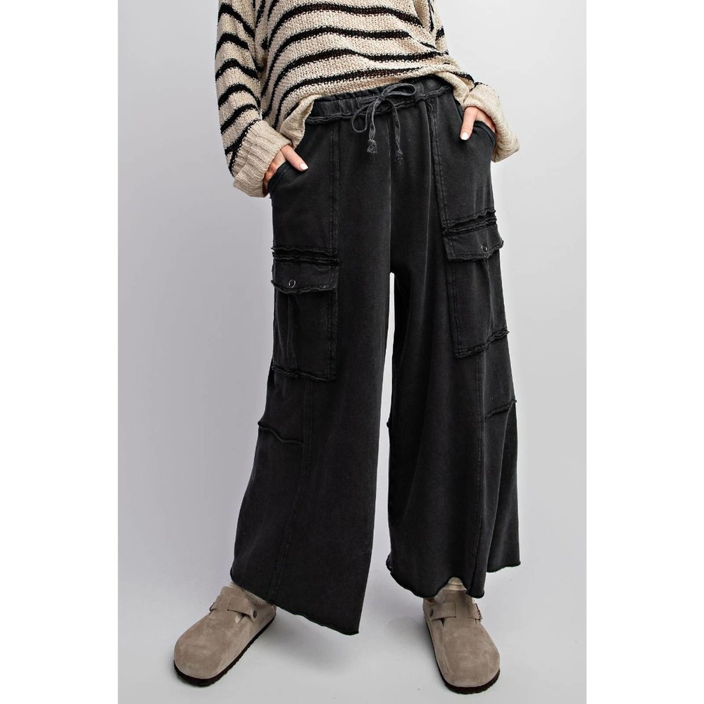 Utility Mineral Washed Cargo Pants - Wide Leg - Picture 2 of 5